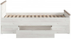 LOZ/90 LUCA JUZI BRW Single Bed with Storage