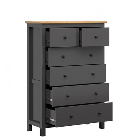 KOM6S/15/10 HESEN BRW Chest of Drawers