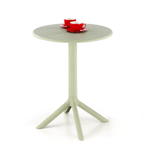 CALVO HALMAR Round Plastic Outdoor Dining Table Mint