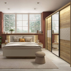 GLAMOUR BRW Bedroom Furniture Set