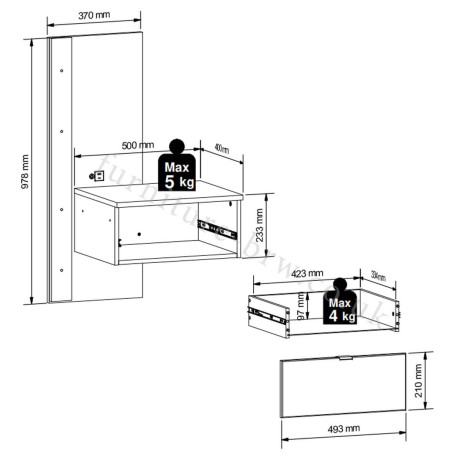 GLAMOUR BRW Bedroom Furniture Set