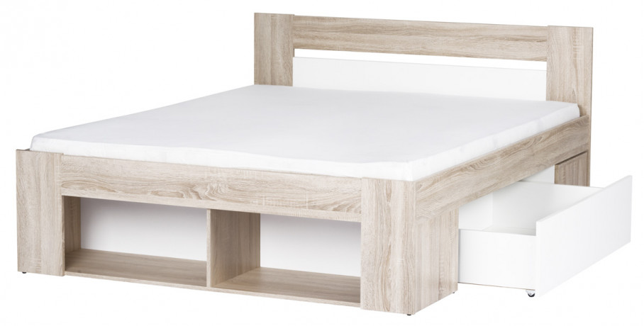 MILO 09 King Size Bed 160 with Storage and Bedside Tables SZYNAKA