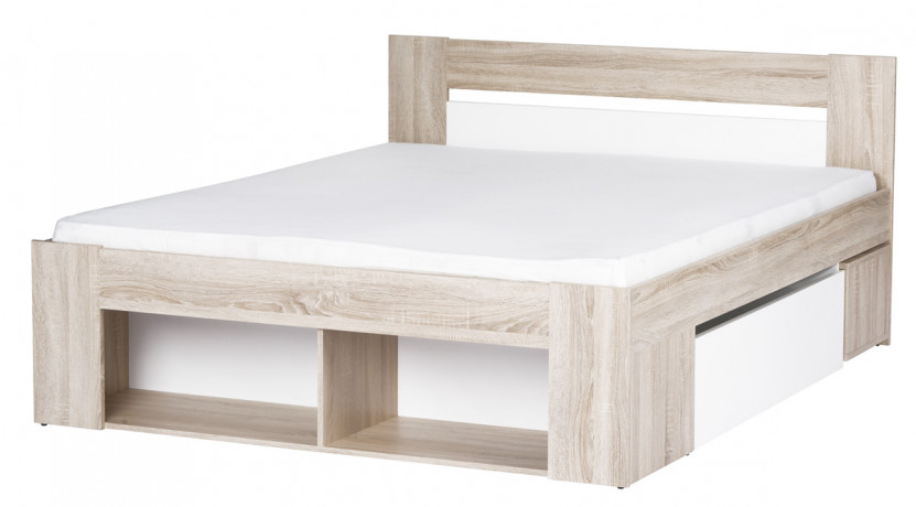 MILO 09 King Size Bed 160 with Storage and Bedside Tables SZYNAKA