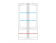 DIUNA 2DS2D Glass-Fronted Cabinet MEBIN