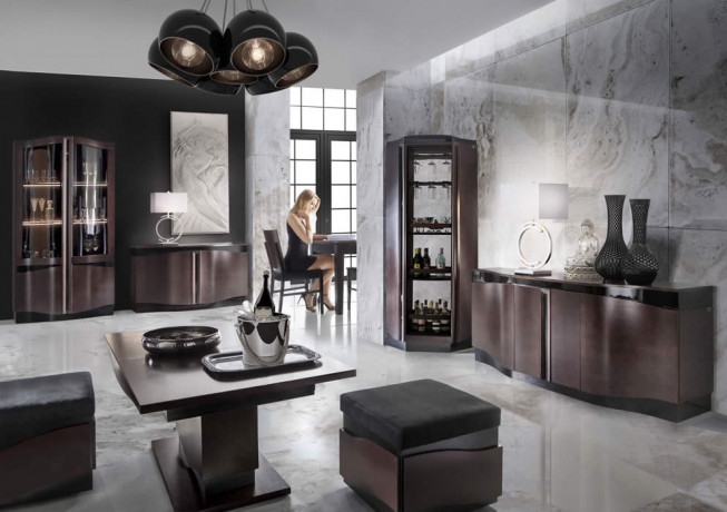 DIUNA 2DS2D Glass-Fronted Cabinet MEBIN