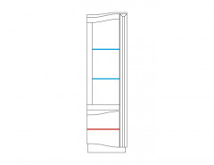 DIUNA 1DS1D Left Glass-Fronted Cabinet MEBIN