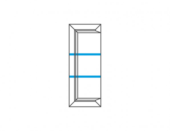 ROSSANO 1DS Left Wall Glass-Fronted Cabinet MEBIN