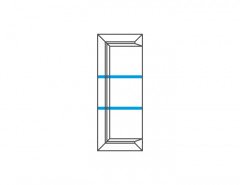 ROSSANO 1DS Left Wall Glass-Fronted Cabinet MEBIN