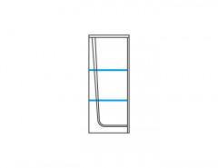 MAGANDA 1DS Left Wall Glass-Fronted Cabinet MEBIN