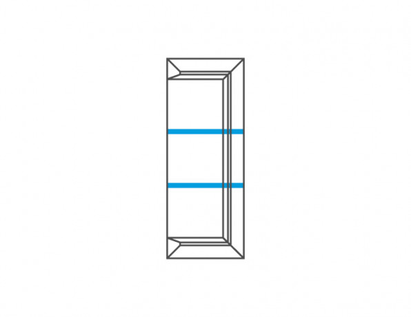 ROSSANO 1DS Right Wall Glass-Fronted Cabinet MEBIN