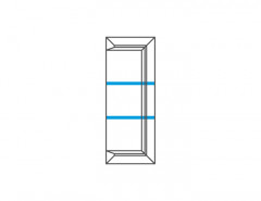 ROSSANO 1DS Right Wall Glass-Fronted Cabinet MEBIN