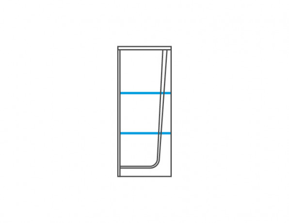 MAGANDA 1DS Right Wall Glass-Fronted Cabinet MEBIN