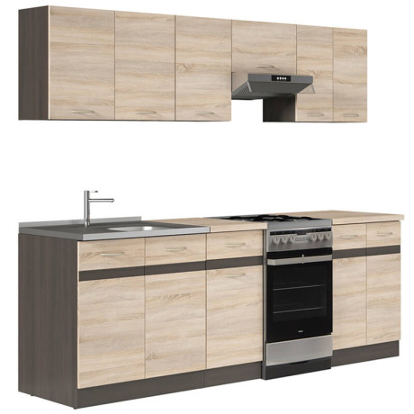 JUNONA LINE 230 ZBL Kitchen Set Sonoma