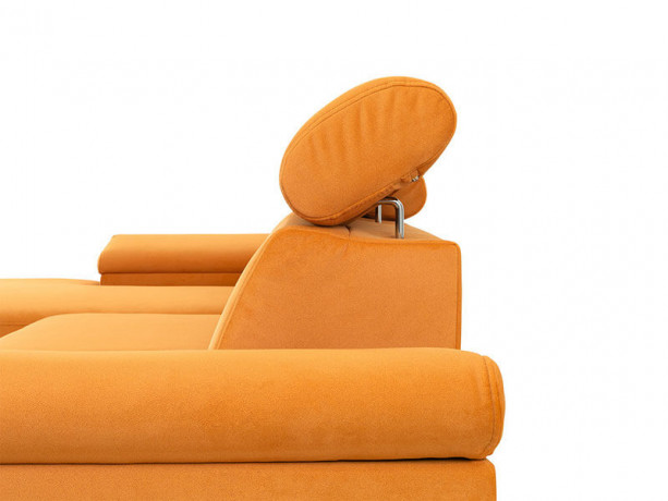 SANTI 2F BRW Corner Sofa Bed Orange