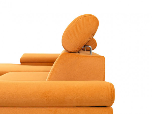 SANTI 2F BRW Corner Sofa Bed Orange