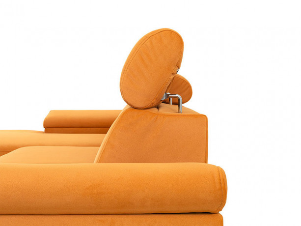 SANTI 2F BRW Corner Sofa Bed Orange