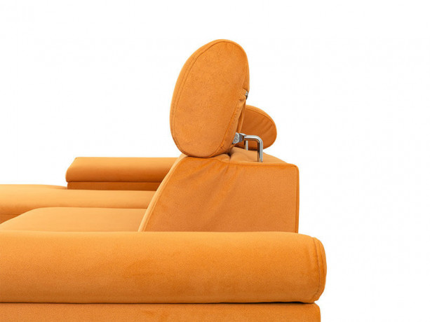 SANTI 2F BRW Corner Sofa Bed Orange