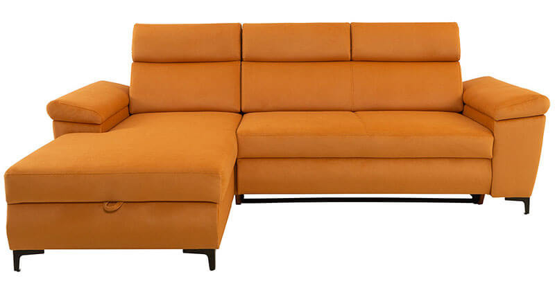 SANTI 2F BRW Corner Sofa Bed Orange