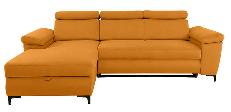 SANTI 2F BRW Corner Sofa Bed Orange