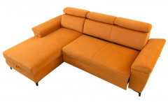 SANTI 2F BRW Corner Sofa Bed Orange