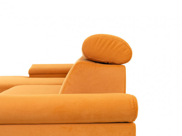 SANTI 2F BRW Corner Sofa Bed Orange
