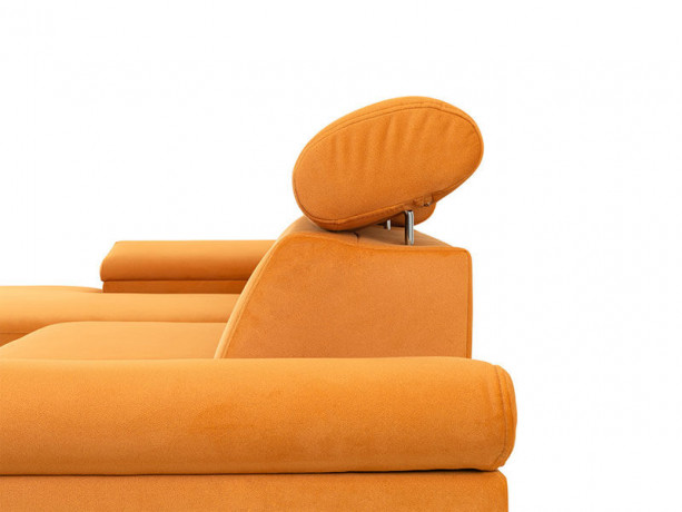 SANTI 2F BRW Corner Sofa Bed Orange