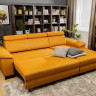 SANTI 2F BRW Corner Sofa Bed Orange