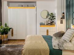 LOZ/140/B ALAMEDA BRW Double Lift Up Storage Bed