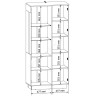 REG1D1W ZENDA BRW Glass-Fronted Cabinet