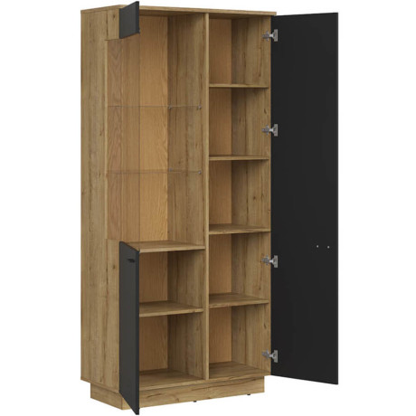 REG1D1W ZENDA BRW Glass-Fronted Cabinet