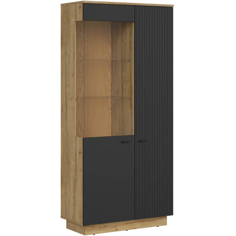 REG1D1W ZENDA BRW Glass-Fronted Cabinet