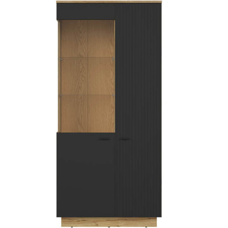 REG1D1W ZENDA BRW Glass-Fronted Cabinet