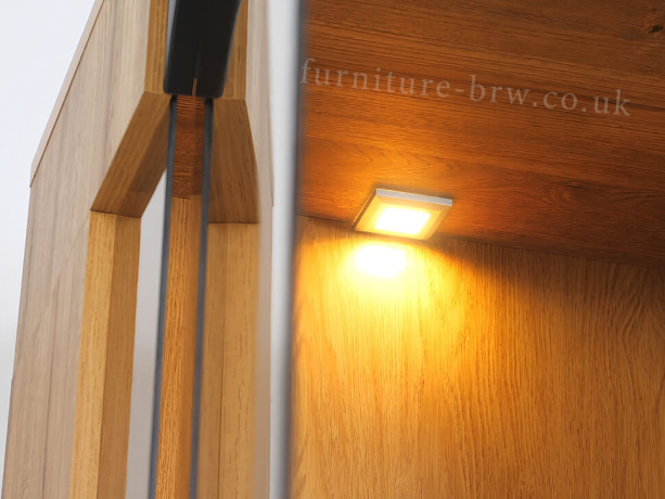 REG1D1W ZENDA BRW Glass-Fronted Cabinet