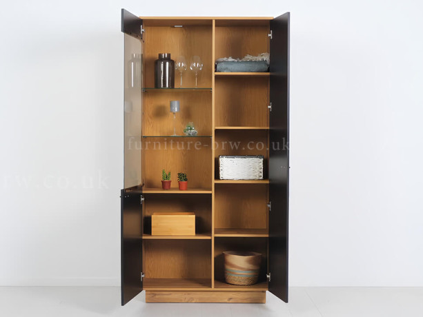 REG1D1W ZENDA BRW Glass-Fronted Cabinet