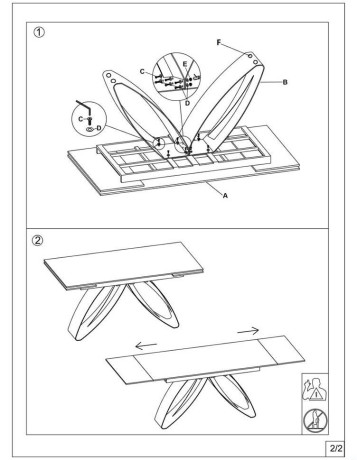 HILARIO HALMAR Unfolded Rectangular Dining Table with Black Marble Stone Top and Black Metal Legs