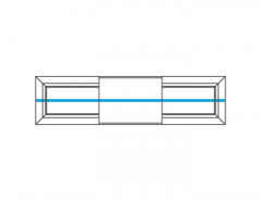 ROSSANO 2DS Wide Wall Glass-Fronted Cabinet MEBIN