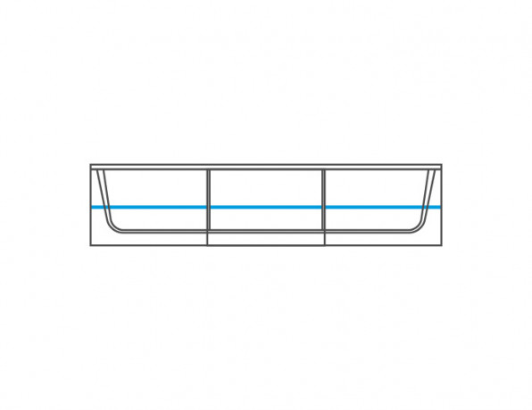 MAGANDA 2DS Wide Wall Glass-Fronted Cabinet MEBIN