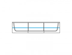 MAGANDA 2DS Wide Wall Glass-Fronted Cabinet MEBIN