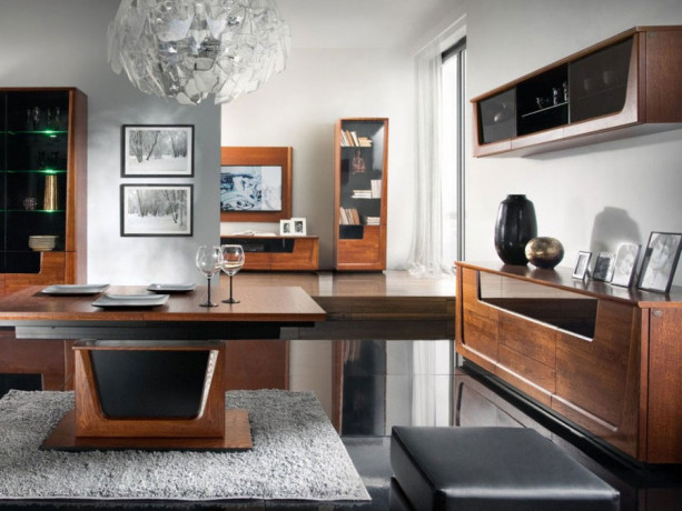 MAGANDA 2DS Wide Wall Glass-Fronted Cabinet MEBIN