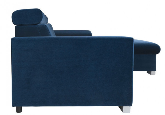 EVIA 2F BRW Corner Sofa Bed Blue Solo