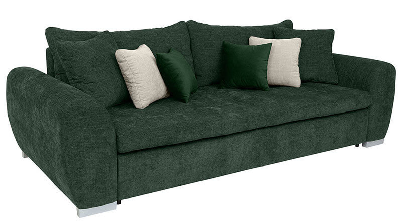 GASPAR IV MEGA LUX 3DL BRW 3 Seater Sofa Bed Green