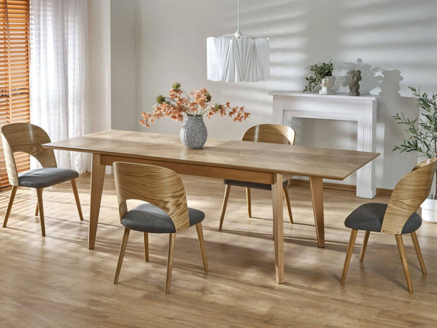 EDMONDO HALMAR Unfolded Rectangular Dining Table Natural Oak