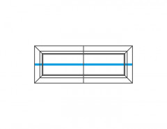 ROSSANO 2DS Wall Glass-Fronted Cabinet MEBIN