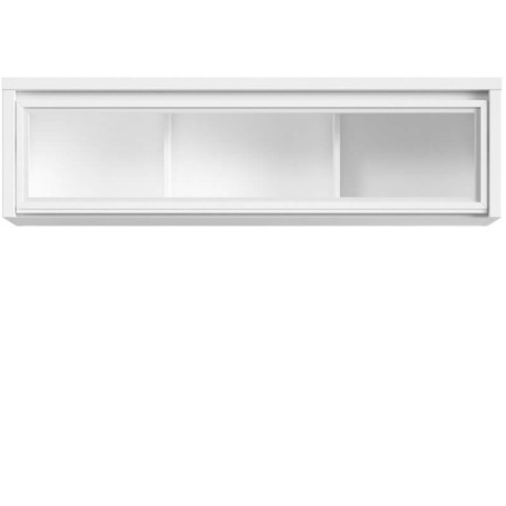 SFW1W/140 KASPIAN BRW (white) Wall Glass-Fronted Cabinet