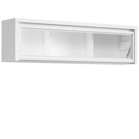 SFW1W/140 KASPIAN BRW (white) Wall Glass-Fronted Cabinet