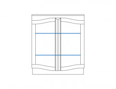 DIUNA 2DS Low Glass-Fronted Cabinet MEBIN