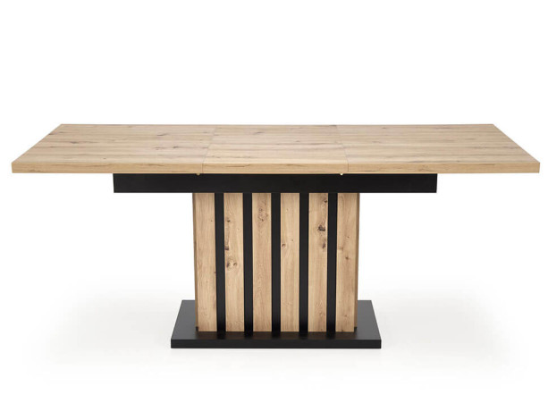 LAMELLO HALMAR Unfolded Rectangular Dining Table Artisan Oak / Black