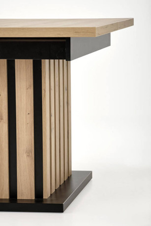 LAMELLO HALMAR Unfolded Rectangular Dining Table Artisan Oak / Black