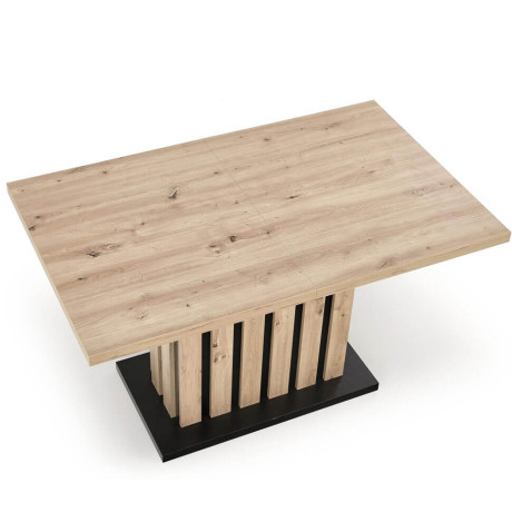 LAMELLO HALMAR Unfolded Rectangular Dining Table Artisan Oak / Black