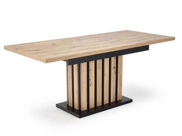 LAMELLO HALMAR Unfolded Rectangular Dining Table Artisan Oak / Black